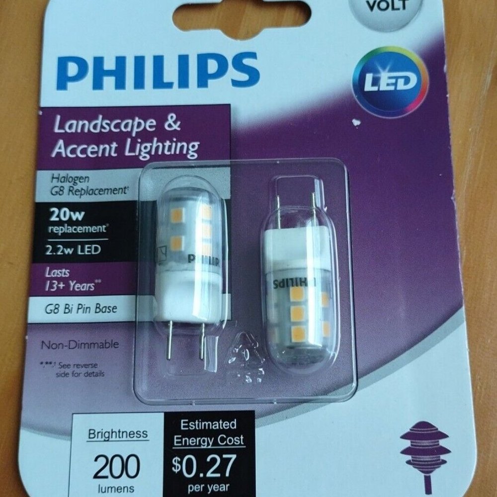Philips 20 Watt Equivalent 2-Pack LED T4 G8 Bi-Pin Base Landscape & Accent Bulb